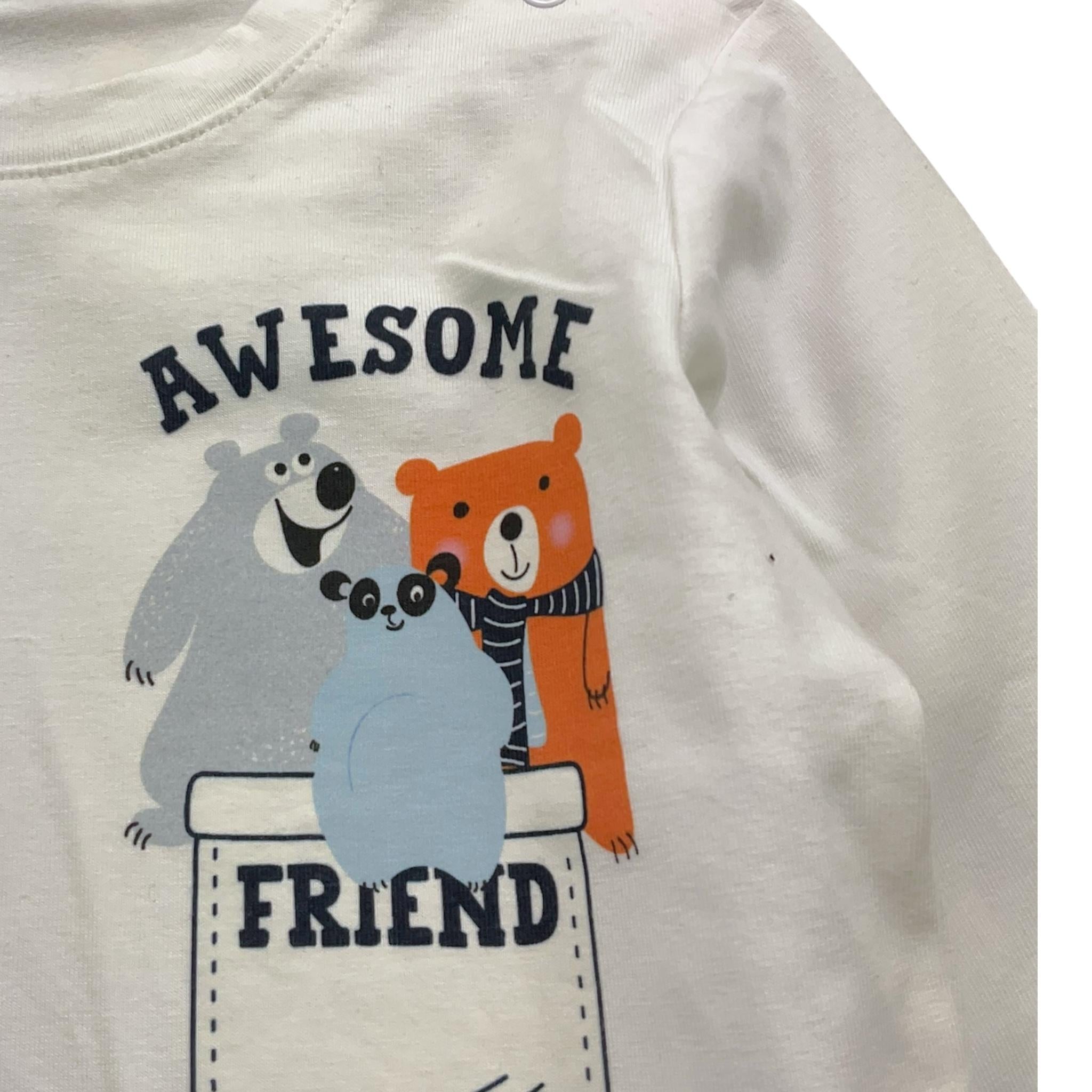 Y-CLU shirt girocollo tinta unita con stampa Bianco per Neonato BYN10713 BIANCO Y-CLU 