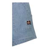 Carre'Ment Beau Short In Denim Tinta Unita Azzurro Per Bambino