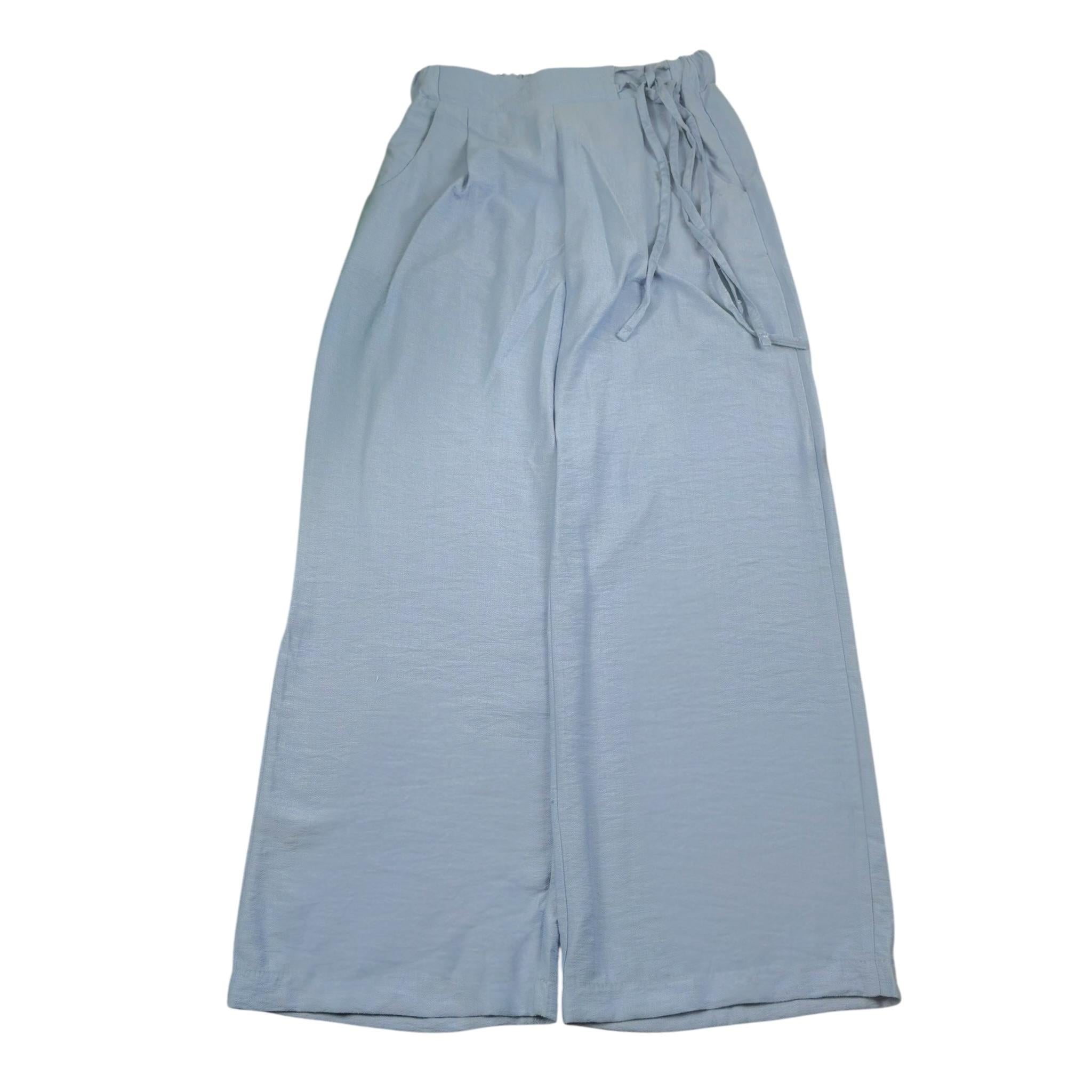 Meilisa Bai Pantalone Tinta Unita con Elastico In Vita per Bambina FL6368 AZZURRO MEILISA BAI 