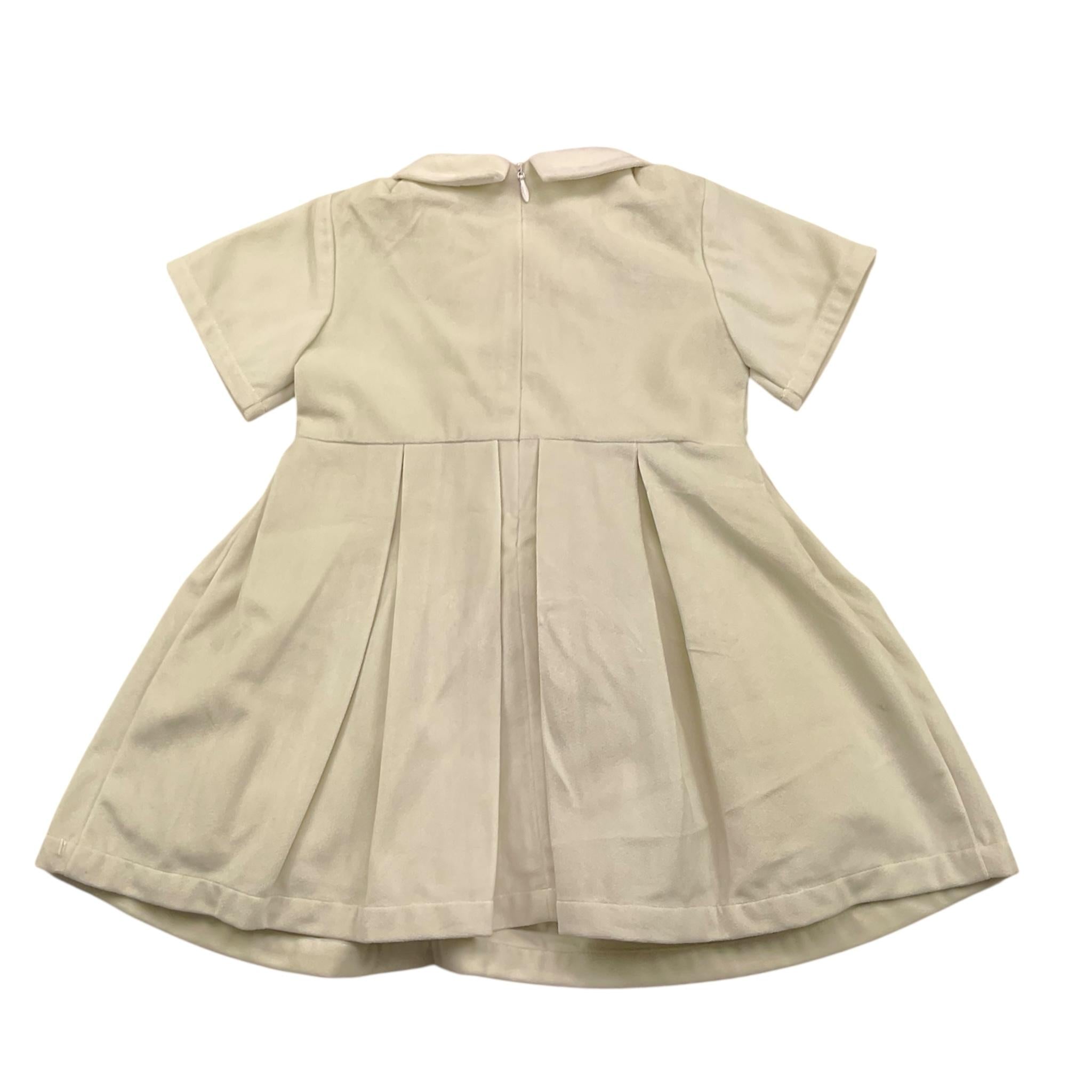 Y-CLU abito mezza manica tinta unita con colletto Panna per Neonata 20703 PANNA Y-CLU 