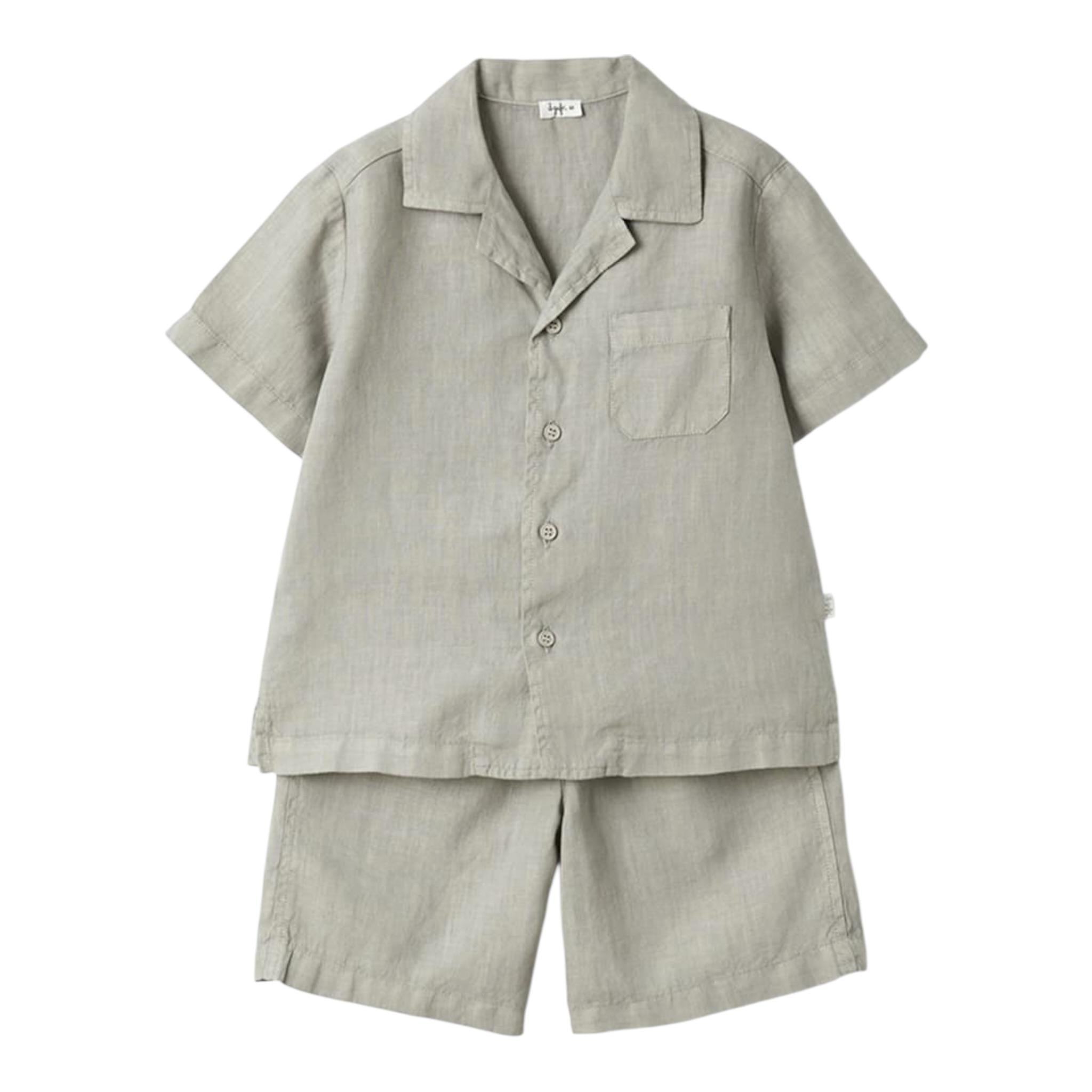 Il Gufo Completo 2 Pezzi Camicia-Bermuda per Bambino P25DP485L6006 GRIGIO IL GUFO 