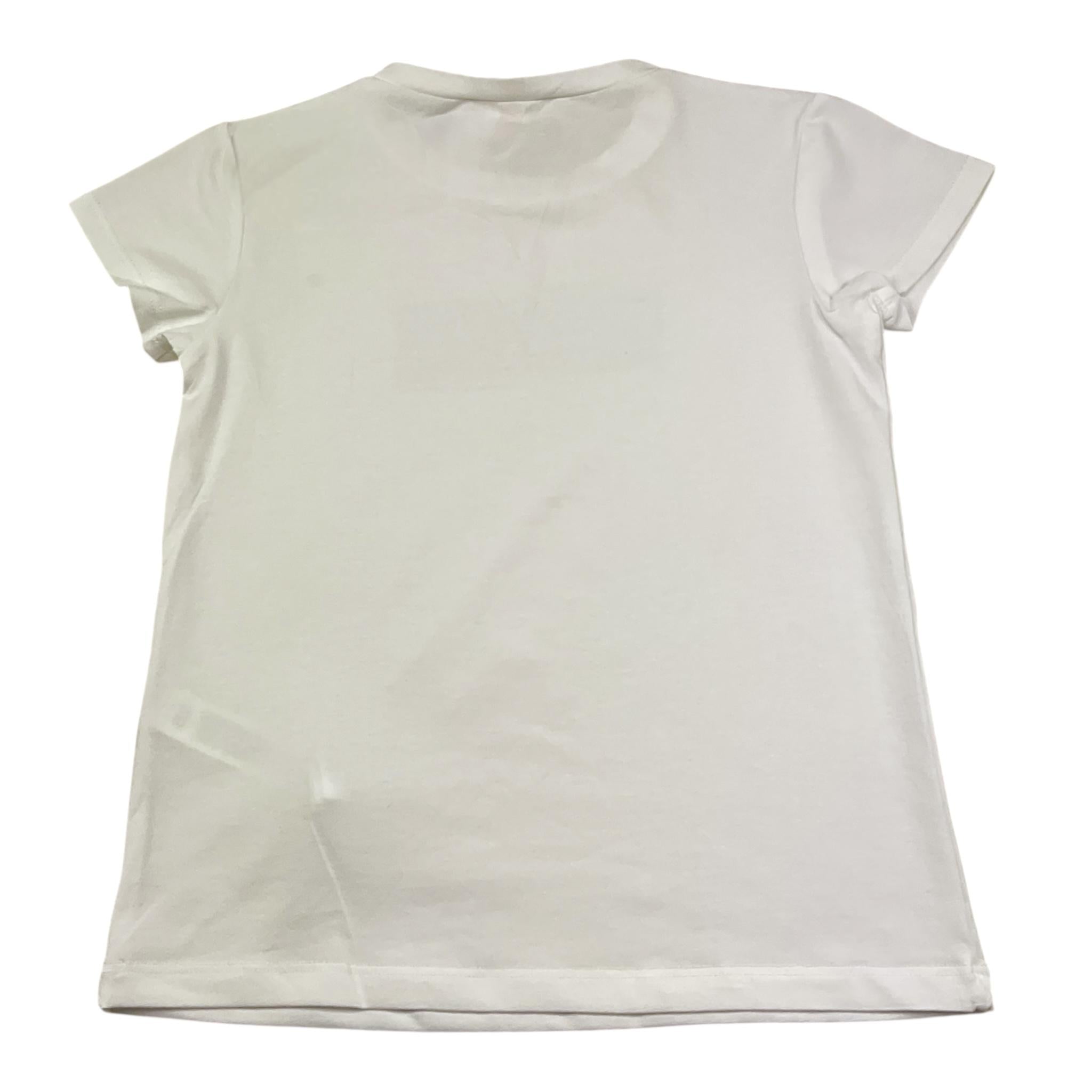 Liu Jo T-Shirt Tinta Unita con Brillantini per Bambina KA5095 BIANCO LIU JO 