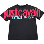 Just Cavalli T-Shirts Girocollo Tinta Unita con Stampa per Bambina JGP26242TS NERO JUST CAVALLI 