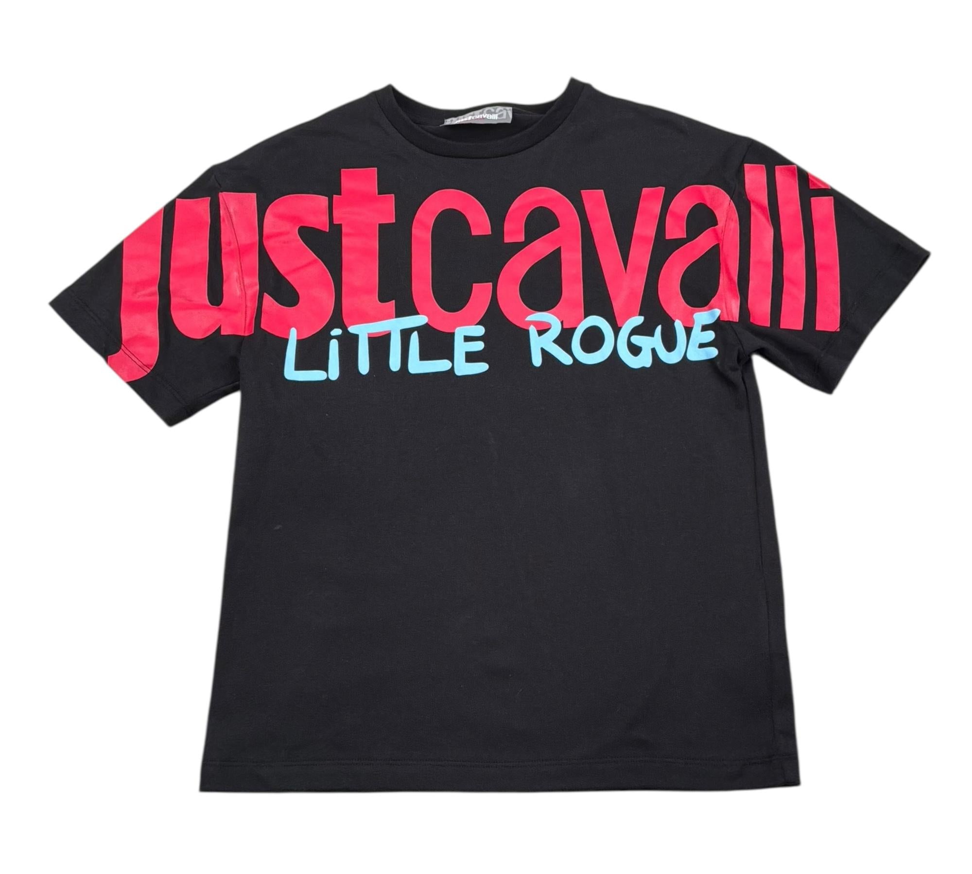 Just Cavalli T-Shirts Girocollo Tinta Unita con Stampa per Bambina JGP26242TS NERO JUST CAVALLI 