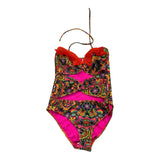 4Giveness Costume Intern Tinta Unita Con Stampa E Frange Nero Per Bambina
