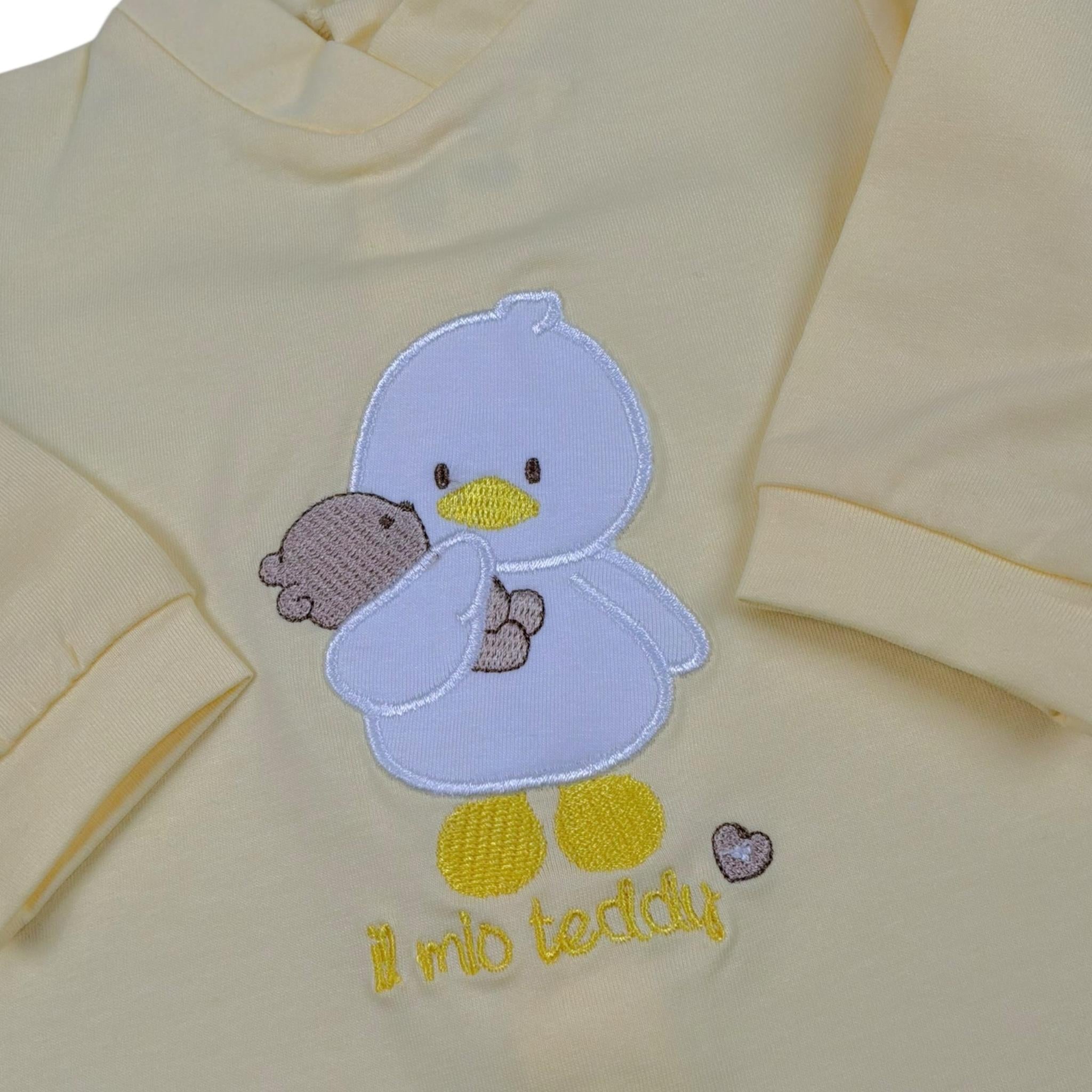 Lalalu' Tutina Tinta Unita con Stampa per Neonato TJL505PM GIALLO LALALU' 