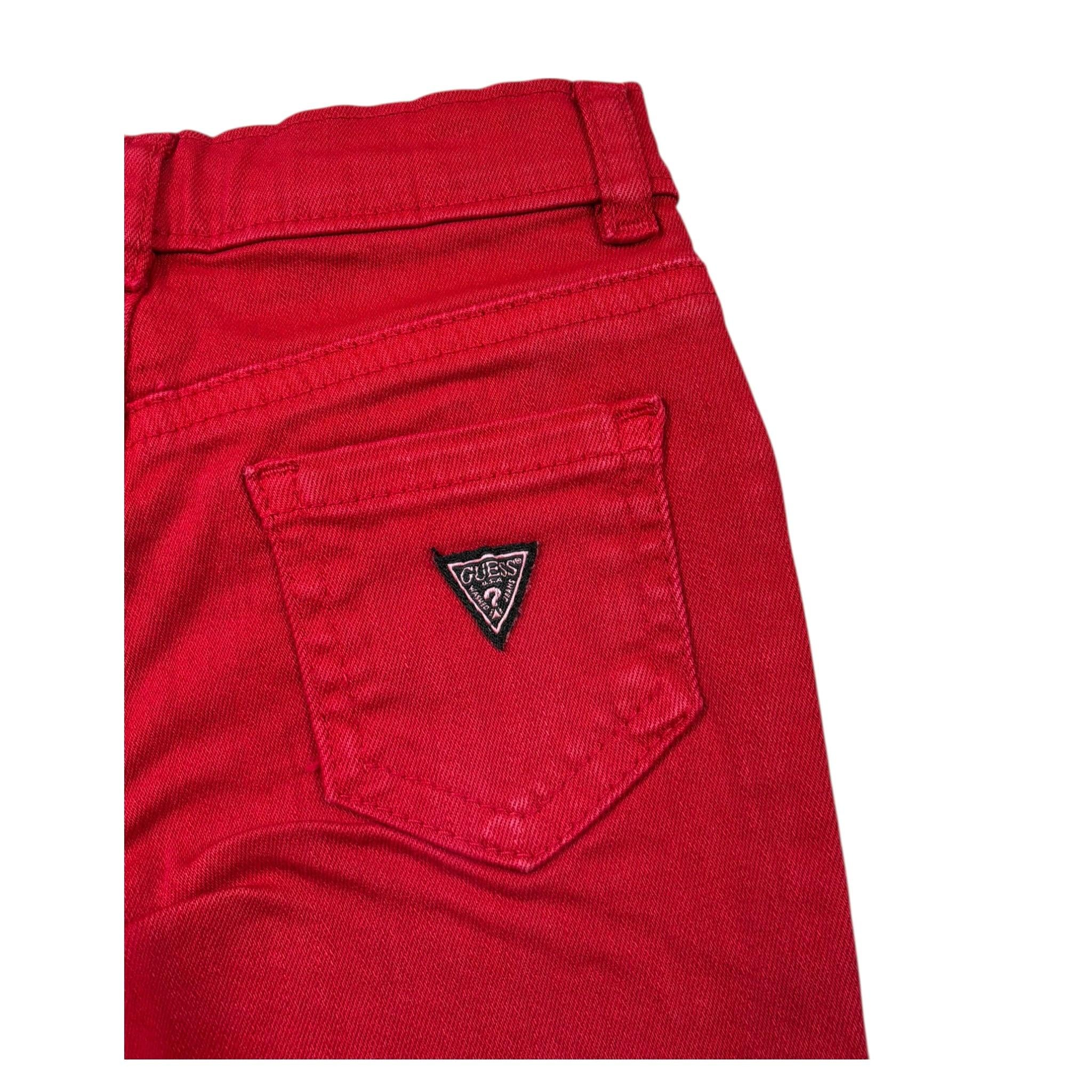 Guess Bermuda Tinta Unita con Girovita Regolabile per Neonato N1RD03WE620X ROSSO GUESS 