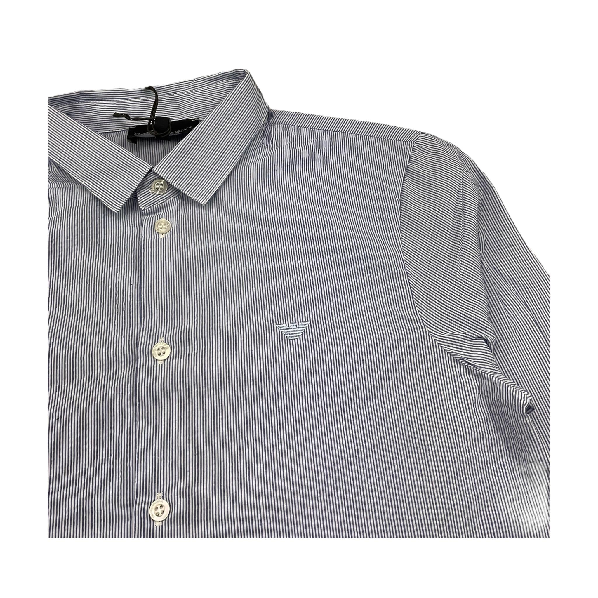 Emporio Armani Camicia Manica Lunga Tinta Unita per Bambino 3R4C09 AZZURRO EMPORIO ARMANI 