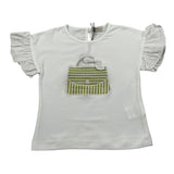 J.O. Milano T-Shirt Girocollo Tinta Unita con Stampa per Bambina 576P5 BIANCO J.O. MILANO 