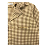 Zero Ampere Camicia Manica Lung Fantasia Quadretti Beige Per Neonato
