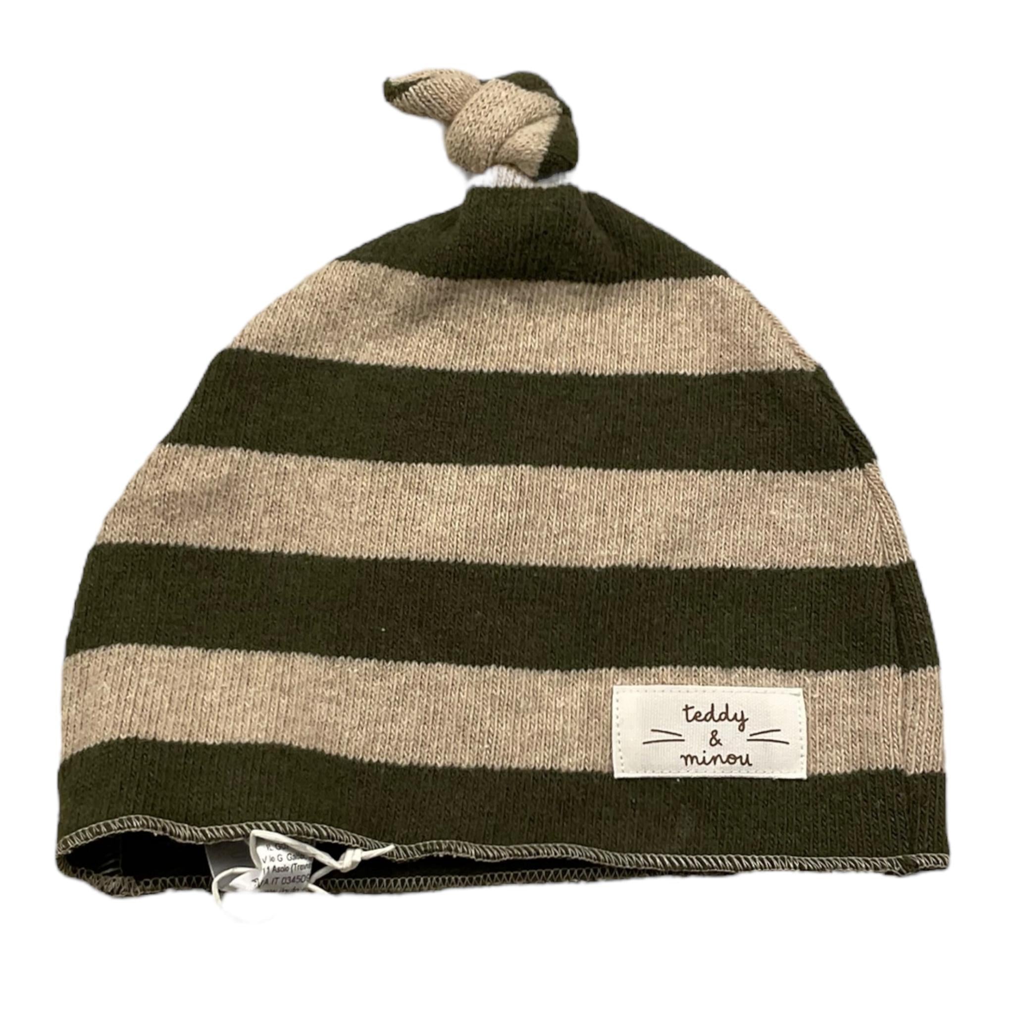 TEDDY E MINOU cappello fantasia a righe Verde/beige per Neonato I23AC020M1087 VERDE/BEIGE TEDDY E MINOU 