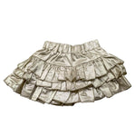 Miss Grant Gonna Tinta Unita con Balze per Neonata MG1343 ORO MISS GRANT 