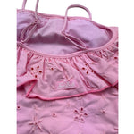 Saint Barth Costume Intero Tinta Unita In Pizzo Sangallo per Bambina BRIELLE ROSA SAINT BARTH 