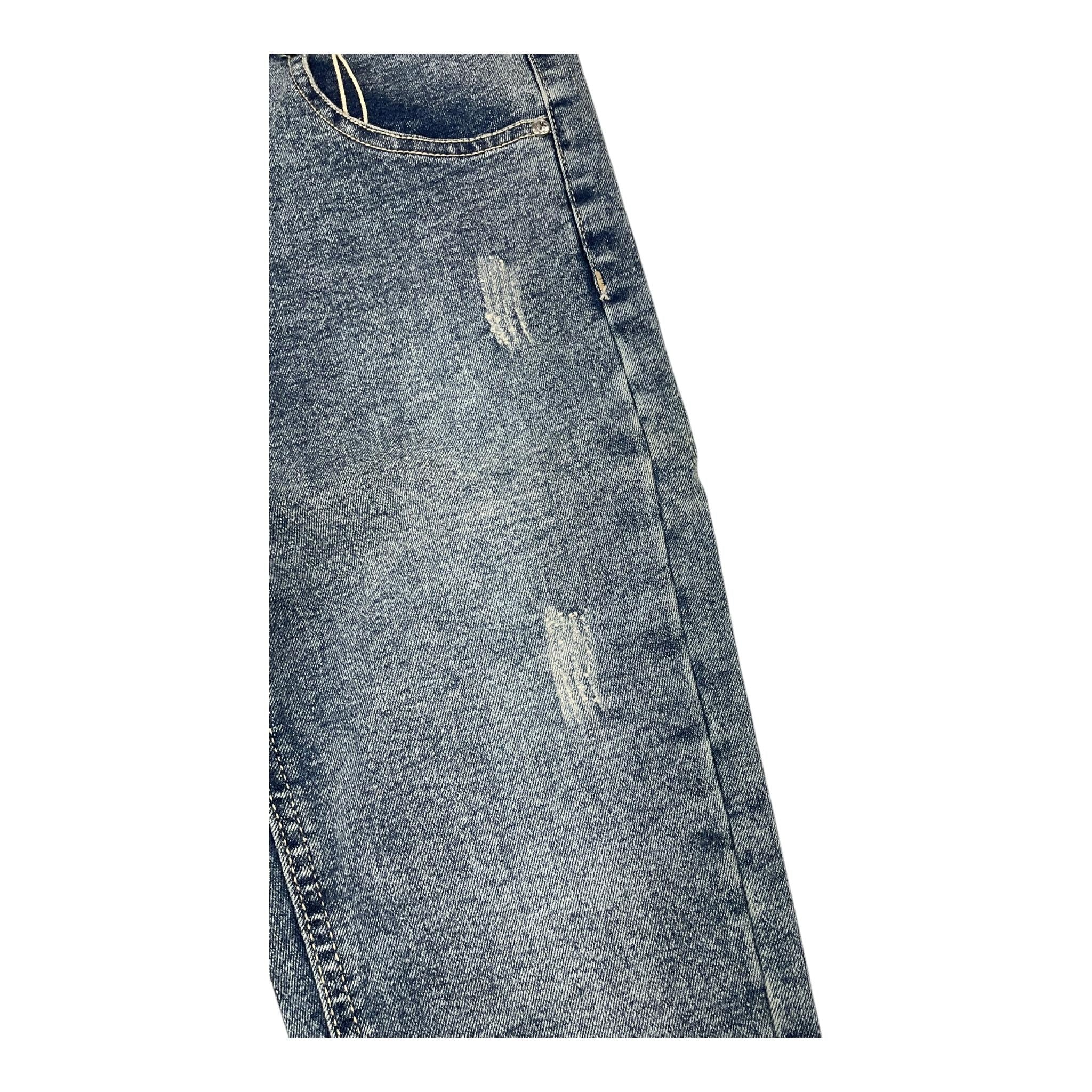 EMC jeans tint unita cn strappi e girovita regolabile Blu per Bambina BZ7036 BLU EMC 