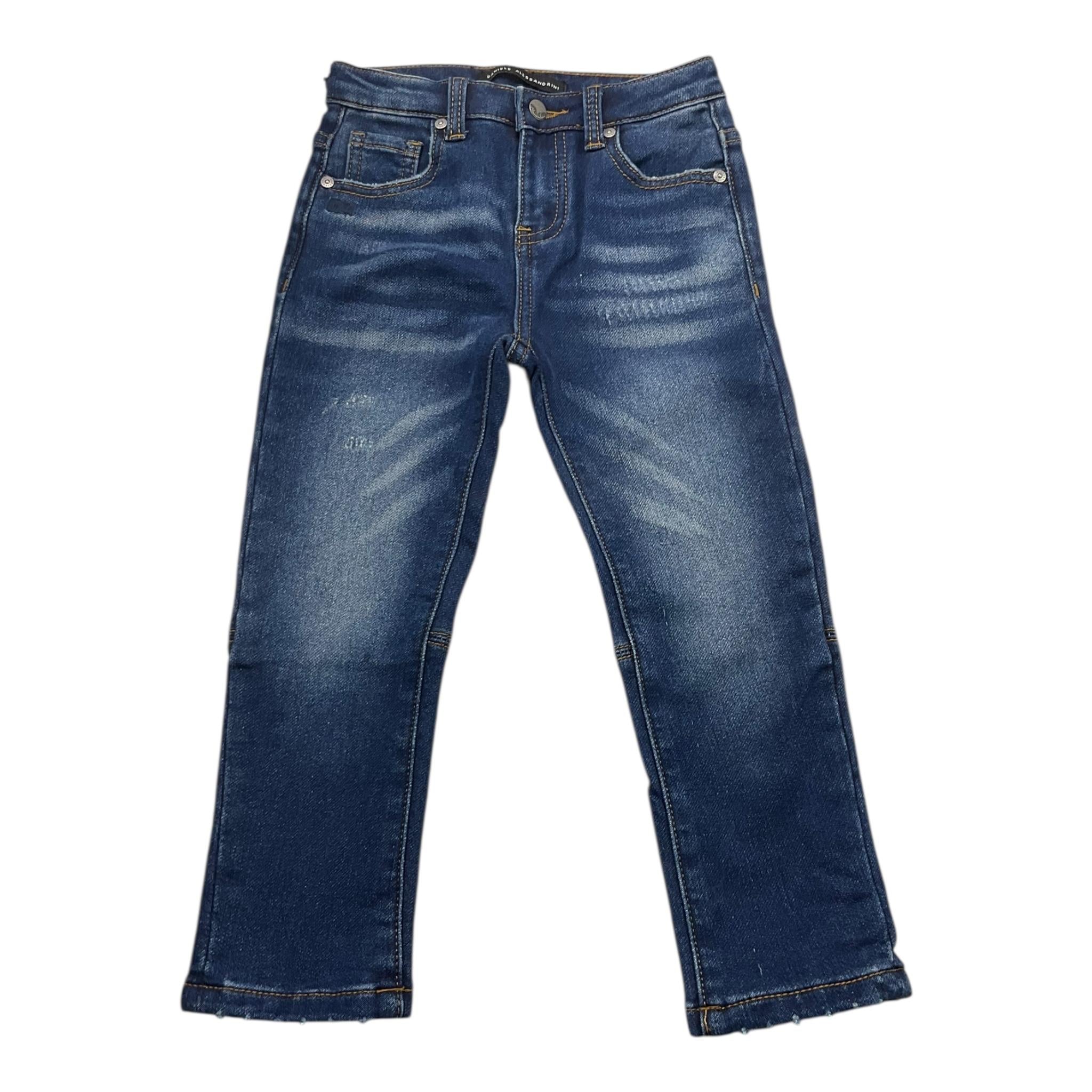 DANIELE ALESSANDRINI jeans tinta unita con girovita regolabile Blu per Bambino 1291PD0803 BLU DANIELE ALESSANDRINI 
