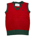 TRUSSARDI gilet tinta unita scollo a v  Rosso per Bambino TBA2500GL ROSSO TRUSSARDI 