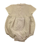 Paz Rodriguez Pagliaccetto Tinta Unita Mezza Manica per Neonata 005122623 BEIGE PAZ RODRIGUEZ 