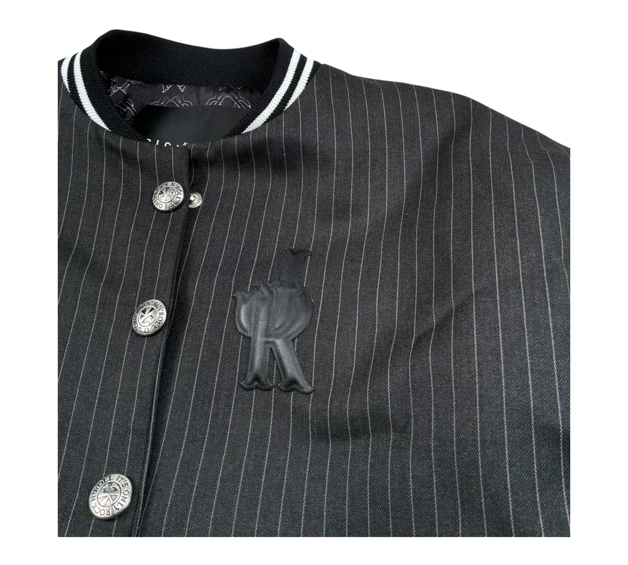 John Richmond Giubbino College Tinta Unita con Ecopelle per Bambino RBP26072GB NERO JOHN RICHMOND 