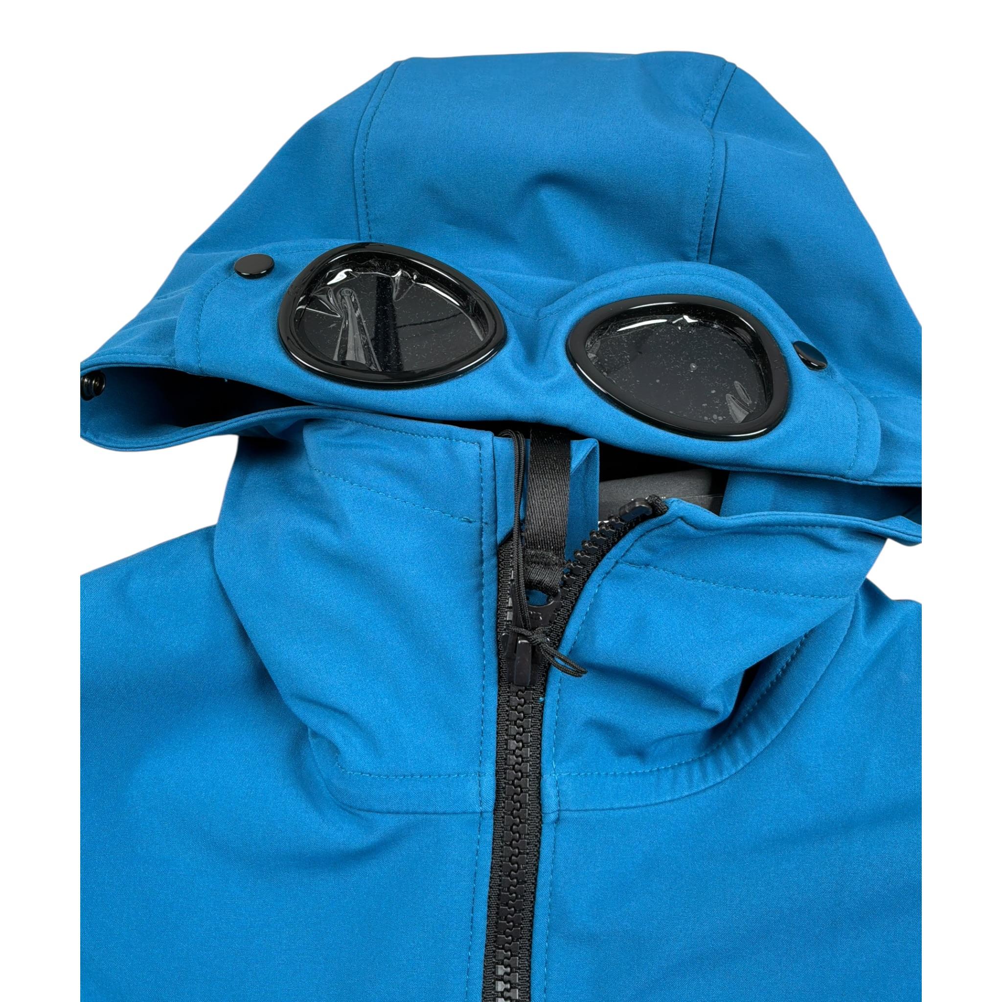 C.P. Company Giubbino tinta unita con Zip E Cappuccio Petrolio per Bambino CUS002 PETROLIO C.P. COMPANY 