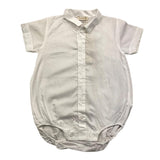 Wedoble Body Camicia Mezza Manica Tinta Unita Bianco Per Neonato