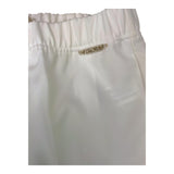 Twinset Pantalone Tinta Unita Modello Zampa Con Elastico In Vita Bianco Per Bambina
