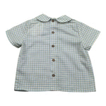 Pangasa Camicia Tinta Unita con Fantasia A Quadri per Neonato 2582303 BIANCO PANGASA 