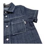 Daniele Alessandrini Camicia Mezza Manica In Denim per Neonato 1296CD00200 BLU DANIELE ALESSANDRINI 