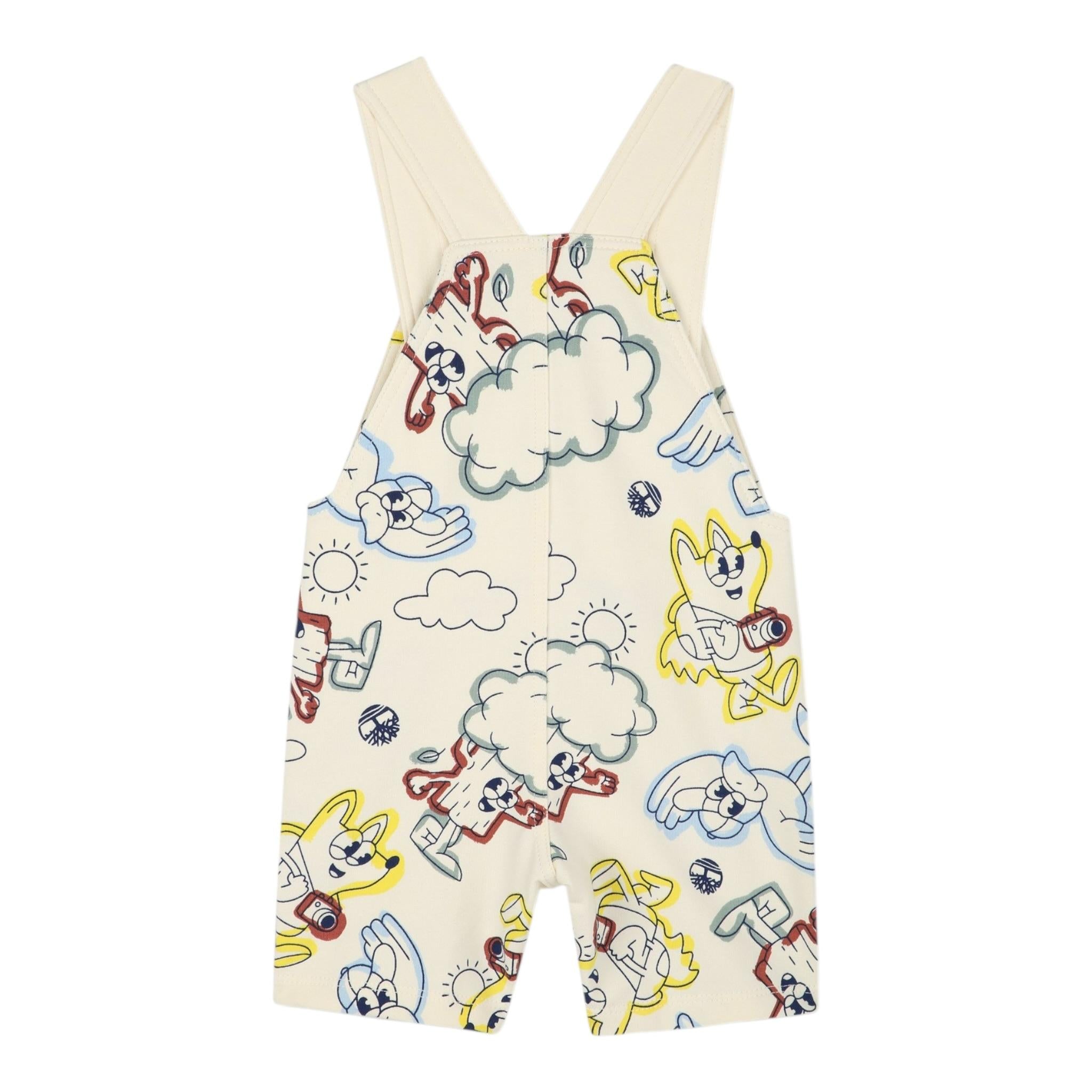 Timberland Salopette Tinta Unita con Stampe per Neonato T60394 PANNA TIMBERLAND 