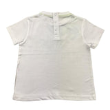 Guess T-Shirt Girocollo Tinta Unita con Stampa Bianco per Neonato