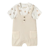 Mayoral Pagliaccetto Bicolore Mezza Manica con Fantasia per Neonato 1616 SABBIA MAYORAL 