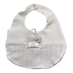 I Delfi Bavetta Bicolore con Fantasia A Righe per Neonato 25P5273 BIANCO I DELFI 