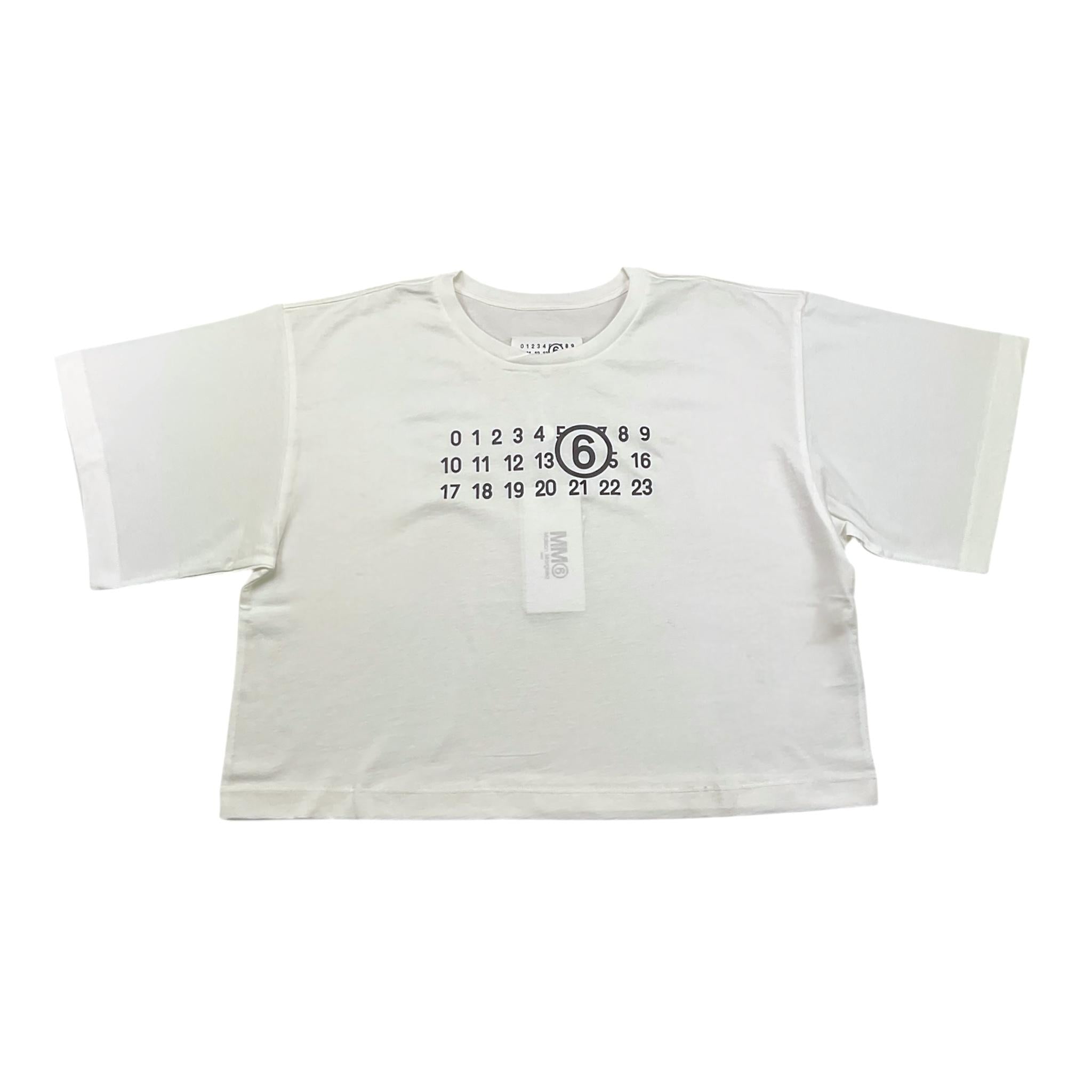 MAISON MARGIELA t-shirt girocollo tinta unita con stampa Bianco per Bambina M60672 BIANCO MAISON MARGIELA 