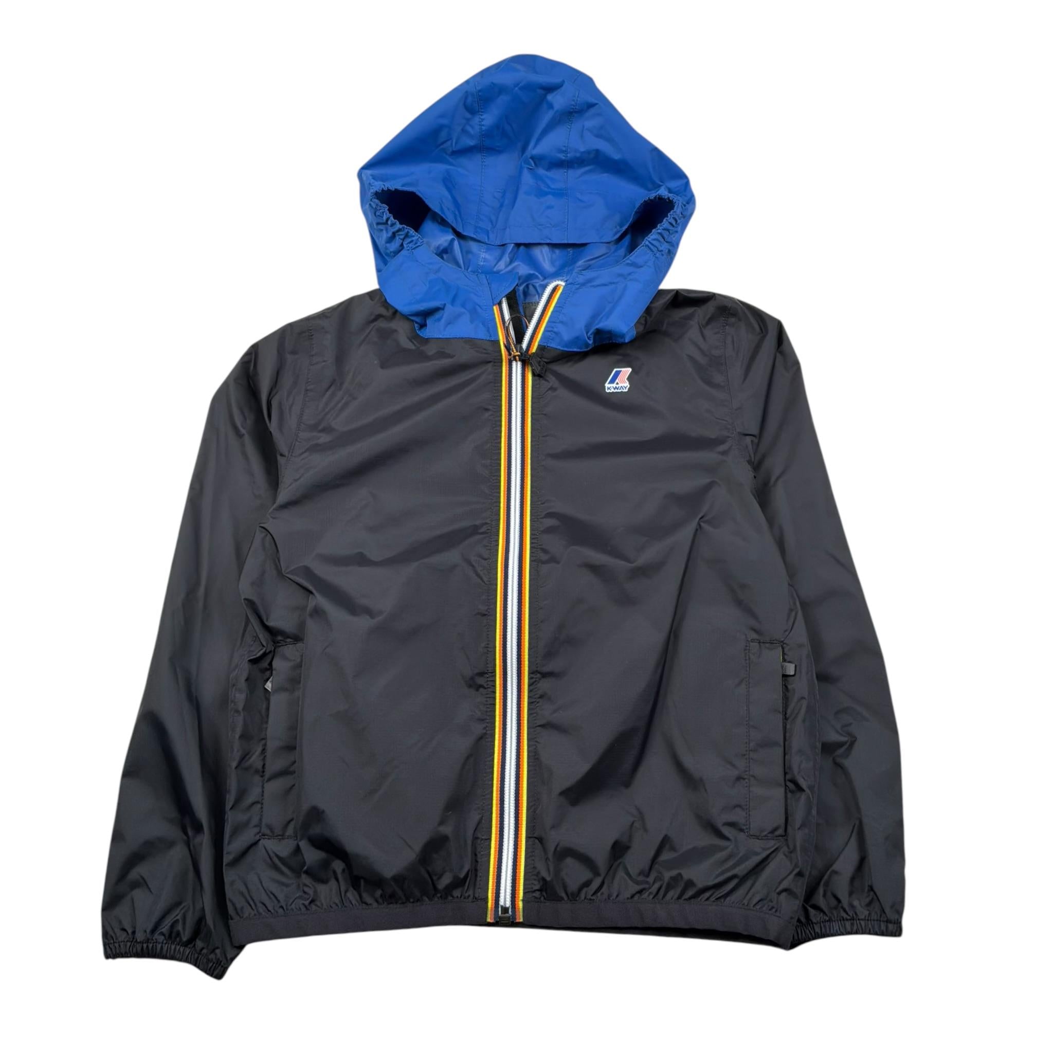 K-Way Giubbino Tinta Unita con Zip E Cappuccio In Contrasto per Bambina K81253WX NERO K-WAY 