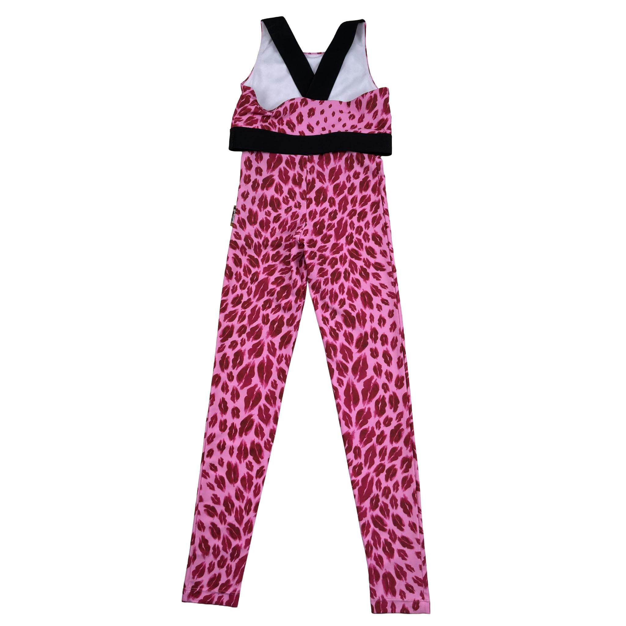Just Cavalli Completo 2 Pezzi Top-Leggins Tinta Unita con Stampe Bacio per Bambina JGP26033CE ROSA JUST CAVALLI 