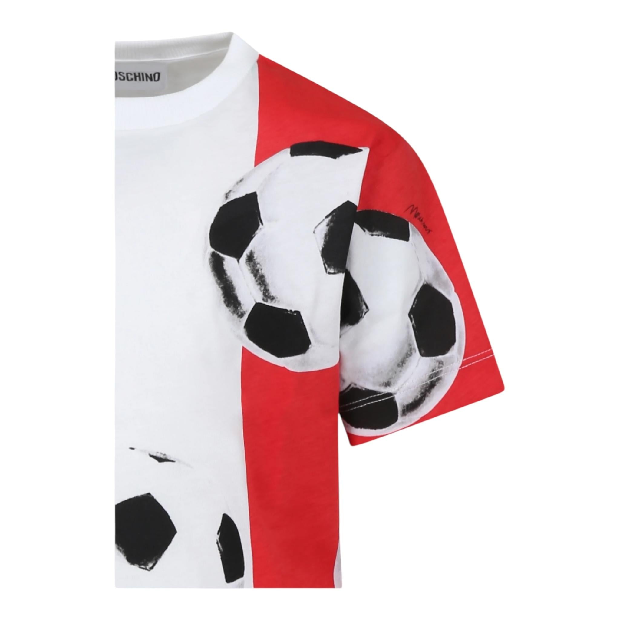 Moschino T-Shrit Girocollo Tricolore per Bambino HUM056 MULTICOLOR MOSCHINO 