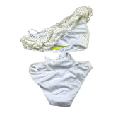 4Giveness Costume Intero Tinta Unita Traforato Bianco Per Bambina
