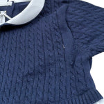 Le Coconne Pagliaccetto Bicolore Mezza Manica per Neonata LCN1979 BIANCO/BLU LE COCONNE 