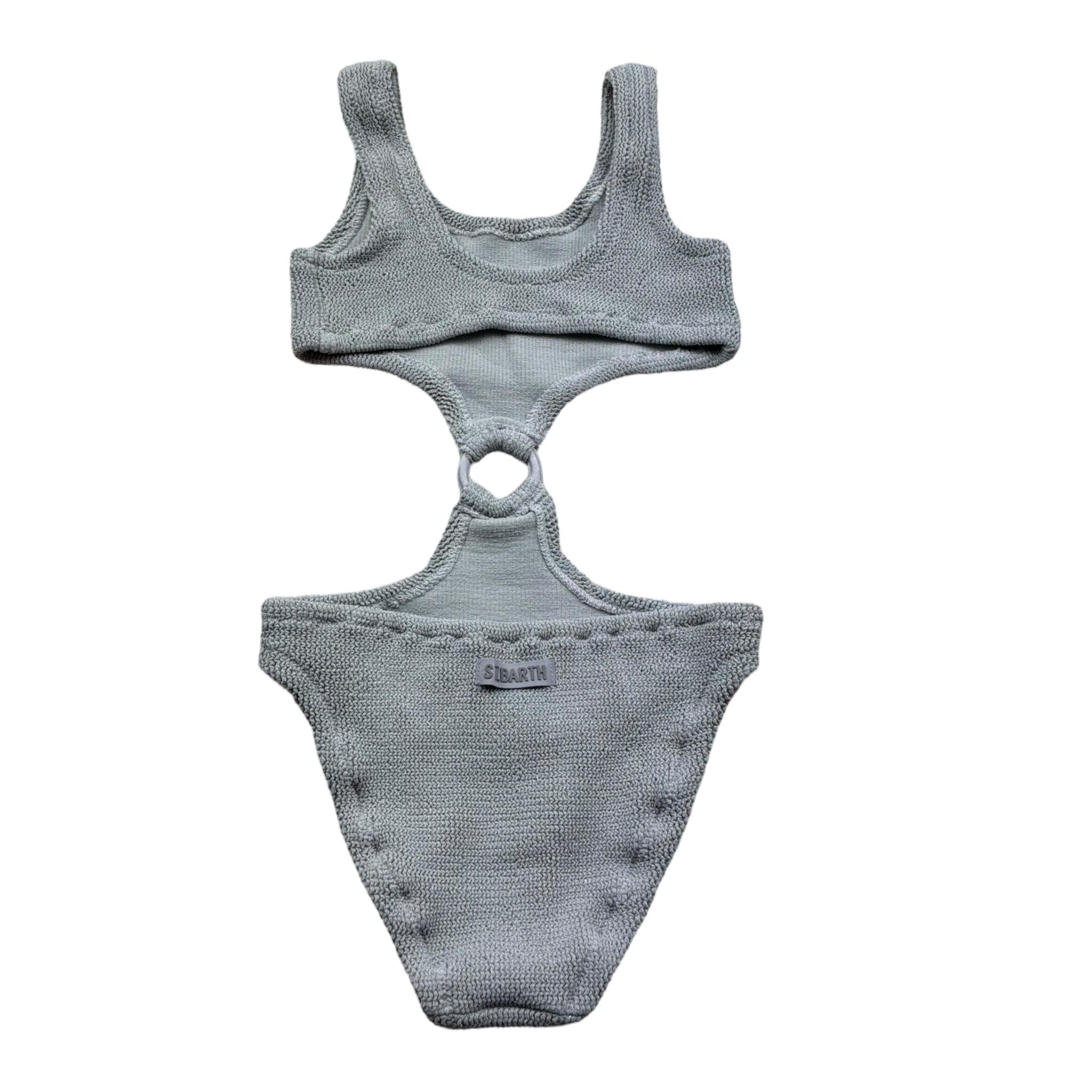 Saint Barth Costume Intero Tinta Unita per Bambina LAU0001 GRIGIO SAINT BARTH 