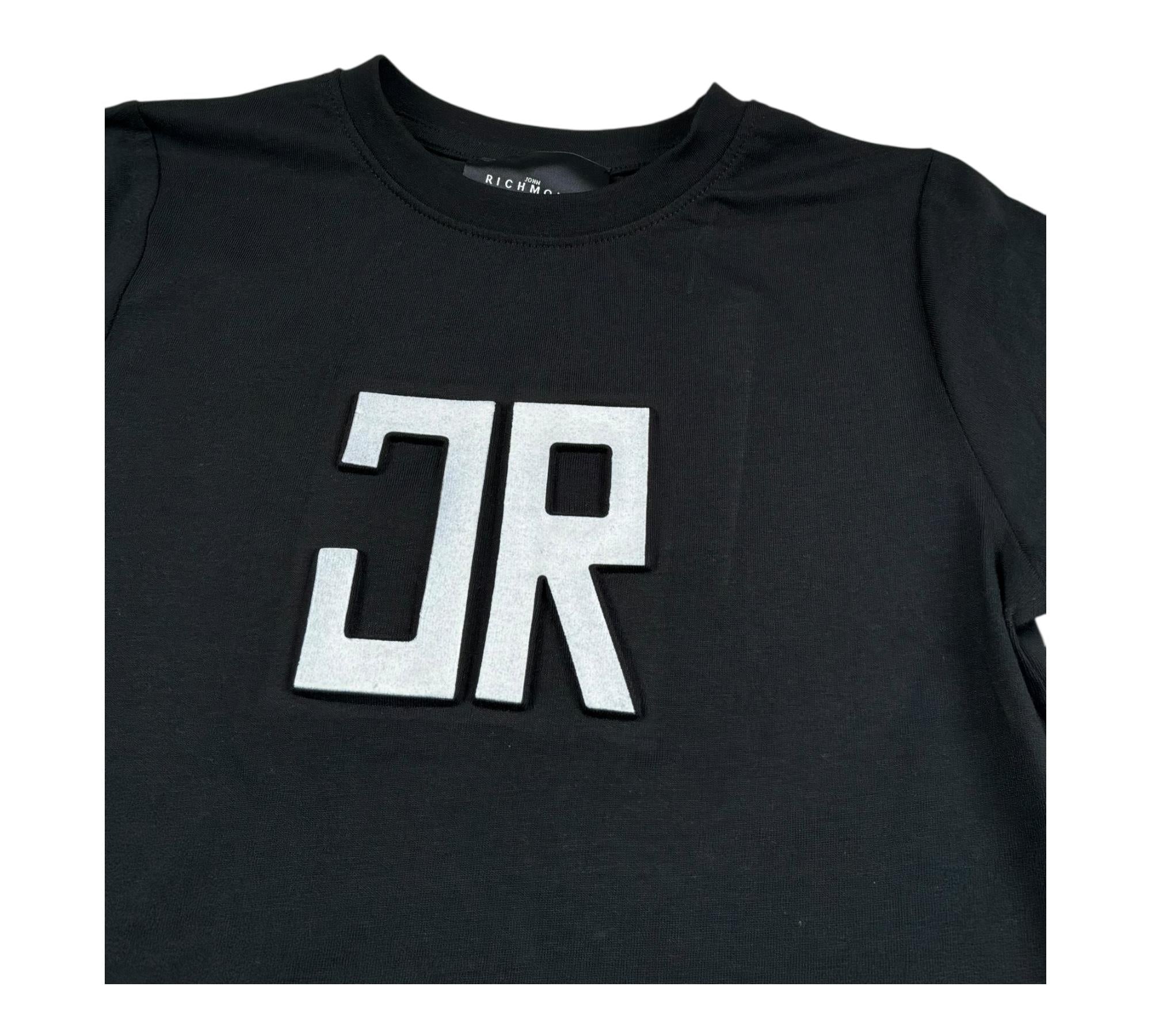 John Richmond T-Shirt Girocollo Tinta Unita con Logo per Bambino RBP26004TS NERO JOHN RICHMOND 