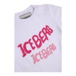 Iceberg T-Shirt Girocollo Tinta Unita con Stampa per Neonata TSICE5163B BIANCO ICEBERG 