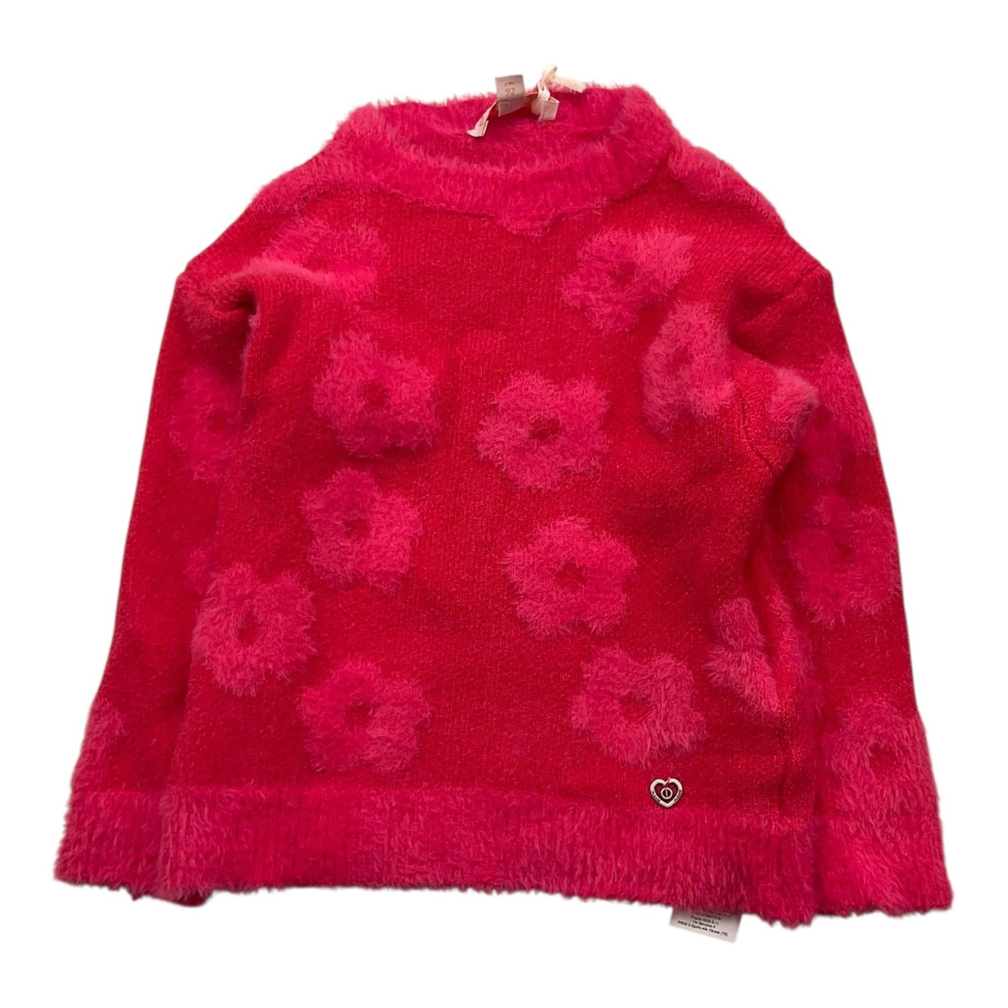 PLEASE maglia tinta unita mezzo collo con fantasia Fuxia per Neonata NB21230G65N FUXIA PLEASE 