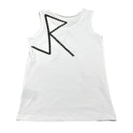John Richmond Canotta Girocollo Tinta Unita con Borchie per Bambina RGP26099CN BIANCO JOHN RICHMOND 