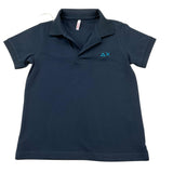 Sun68 Polo Mezza Manica Tinta Unita con Logo per Bambino A35315 BLU SUN68 