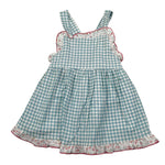 Babidu Abito Bicolore con Stampa Quadri per Neonata 91406 BIANCO/VERDE BABIDU 