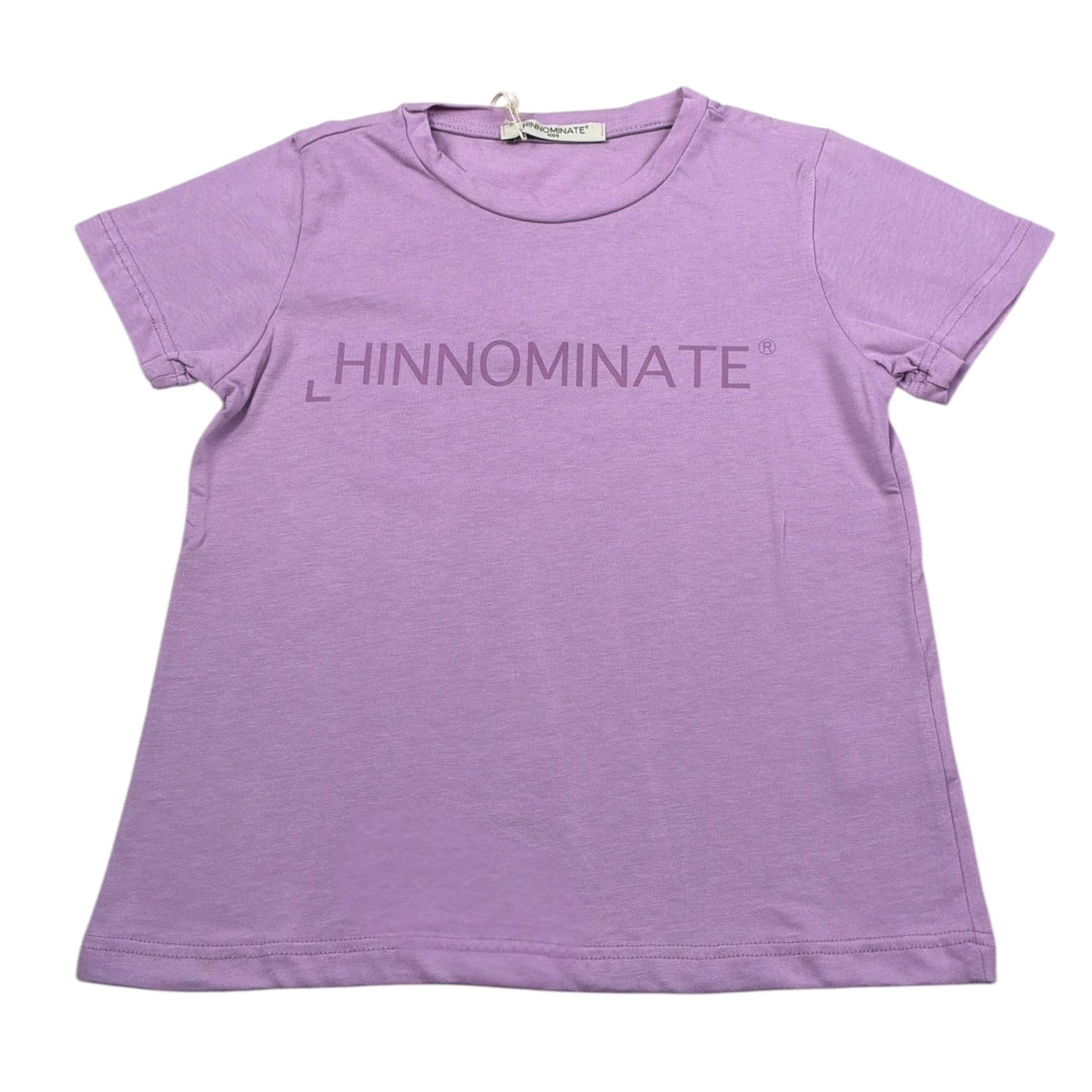 Hinnominate T-Shirt Girocollo tinta unita con Stampe Glicine per Bambina 3646M0085 GLICINE HINNOMINATE 