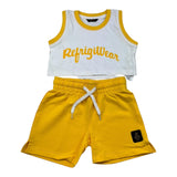 Refrigiwear Completo 2 Pezzi Top-Short per Neonata RG1471W25 BIANCO/GIALLO REFRIGIWEAR 