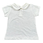 Lalalu' T-Shirt Tinta Unita con Colletto per Neonata TSL11P BIANCO LALALU' 