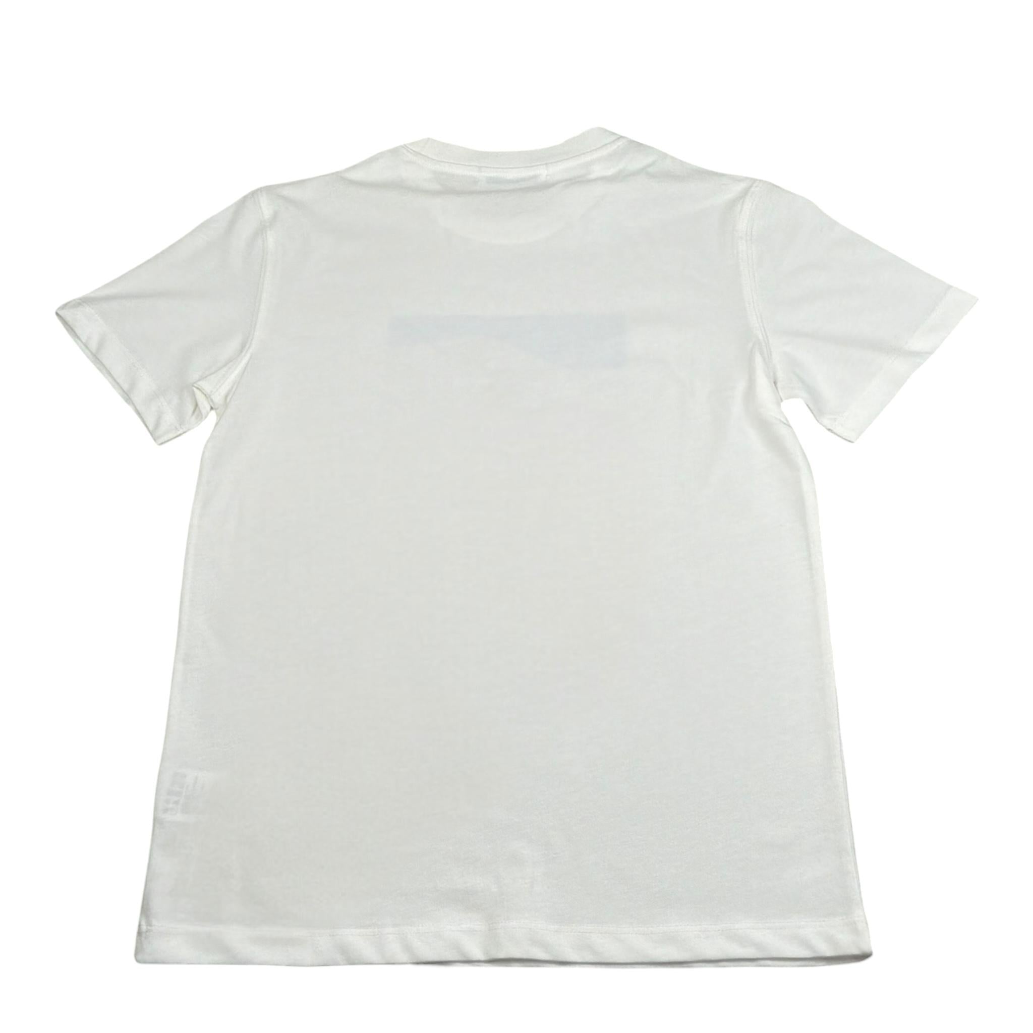 Jeckerson T-Shirt Girocollo Tinta Unita con Stampa per Bambino 147JMJS25 BIANCO JECKERSON 