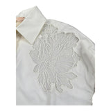 Elisabetta Franchi Camicia Manica Lunga Tinta Unita con Ricami per Bambina EFCA263 PANNA ELISABETTA FRANCHI 