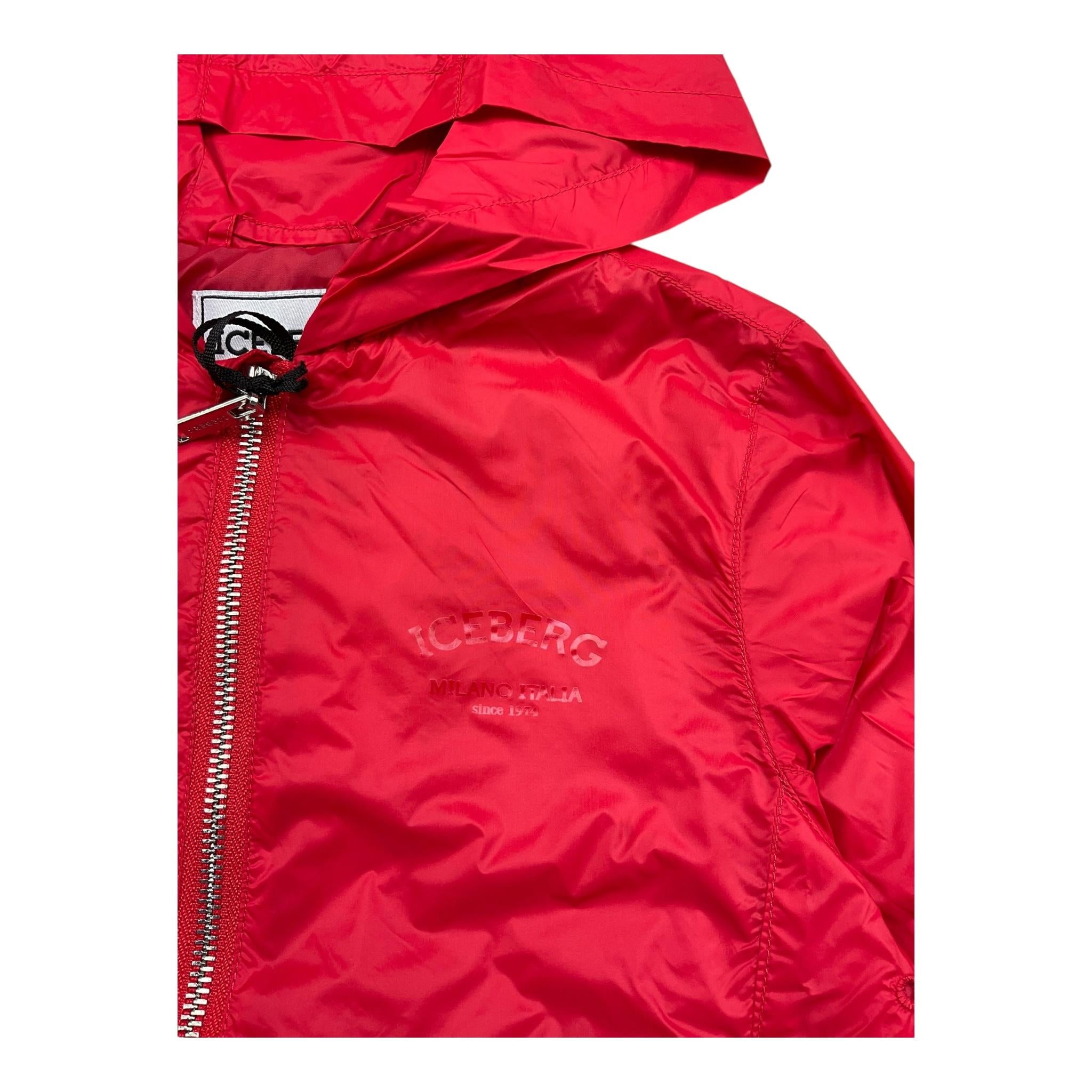 Iceberg Giubbino Tintaunita con Cappuccio E Stampa Logo per Bambino GBICE5105BJ ROSSO ICEBERG 